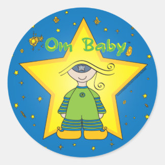 Om Baby petit autocollant