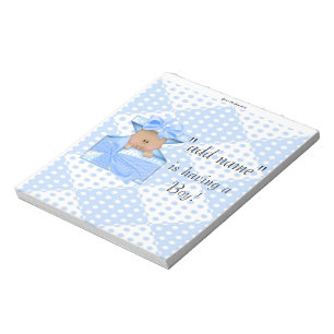 OM Babydusche Süßigkeiten Bar Wrapper Gastgesche Notizblock