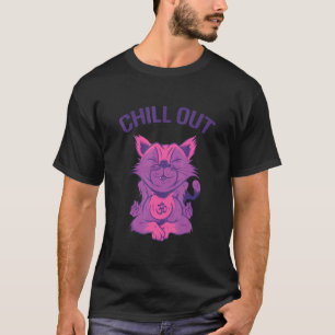 Om Bija Mantra Katze Entspannende Meditation Lotus T-Shirt