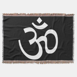Om Black Pillow Decke