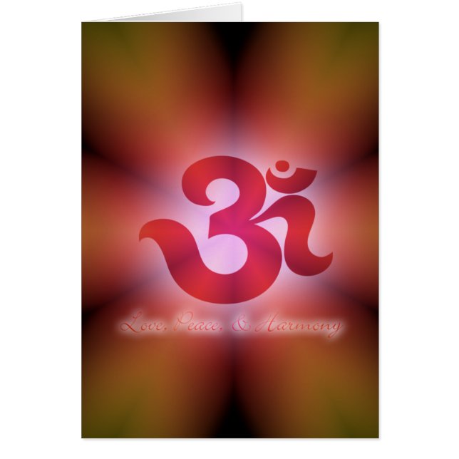 Om Card - Liebe, Frieden und Harmonie (Vorne)