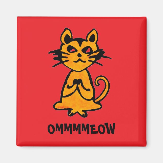 Om Cat Magnet - Funny Yoga Geschenke (Vorne)