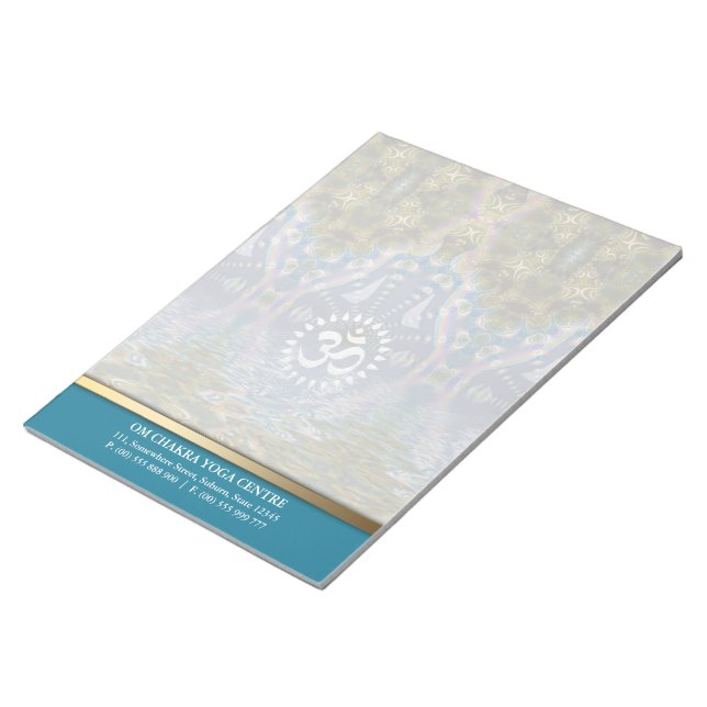 OM Chakra Yoga Personalisiert Notepad Notizblock (angewinkelt)
