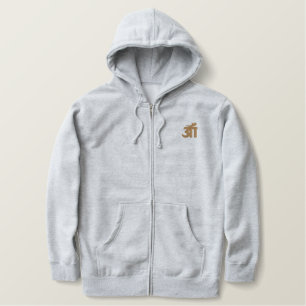 OM EMBROIDERIERT BESTICKTER HOODIE