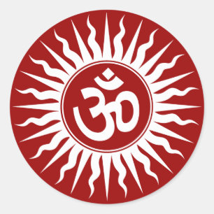 OM-Entwurf Runder Aufkleber