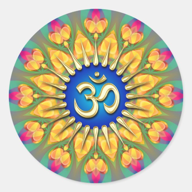 OM Étiquette de guérison spirituelle sans peur de  (Devant)