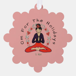 Om For The Holidays Ornament Card