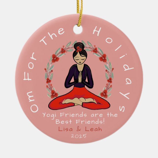 'Om For The Holidays' Yogi Best Friend Ornament (Vorne)