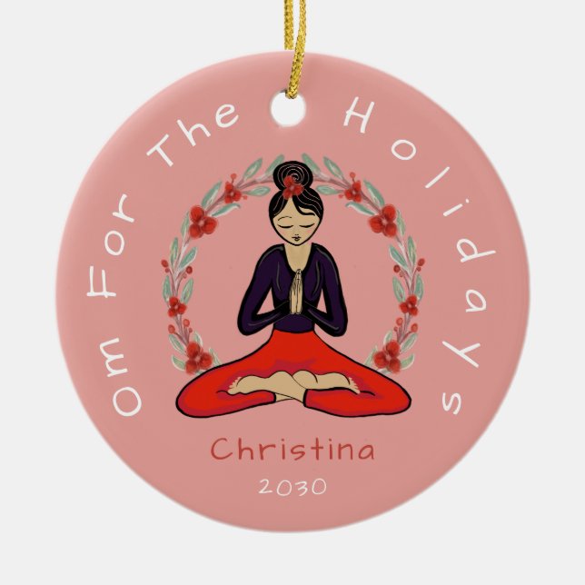 'Om For The Holidays' Yogi Ornament (Vorne)