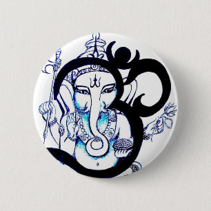 OM - Ganesha Button