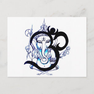 OM - Ganesha Postkarte