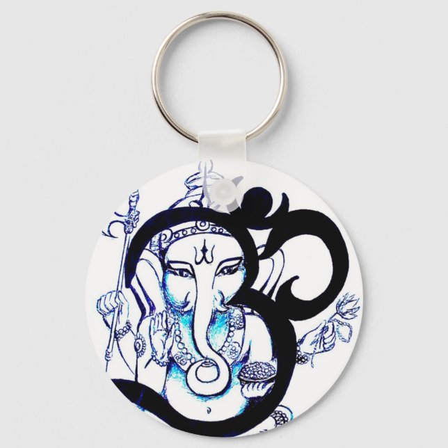 OM - Ganesha Schlüsselanhänger (Vorderseite)