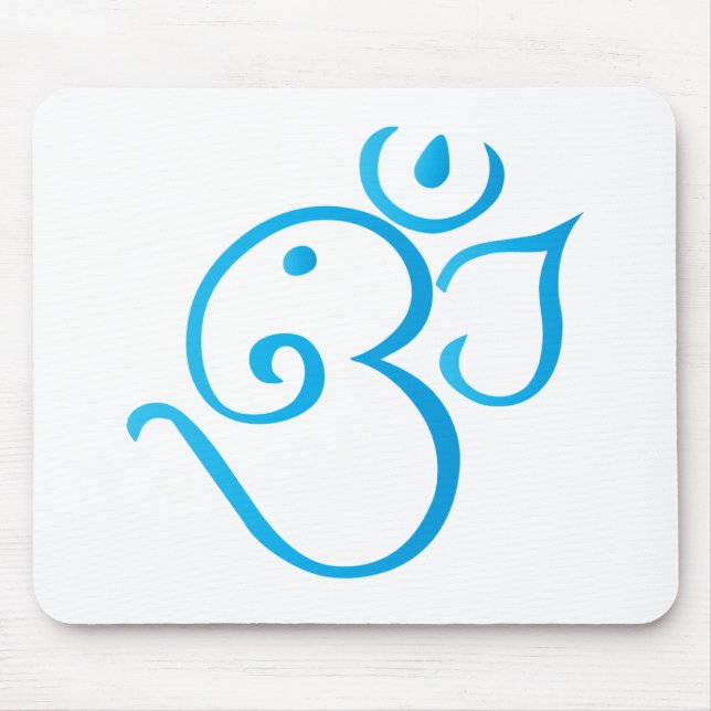OM-ganpati-turqoise Mousepad (Vorne)