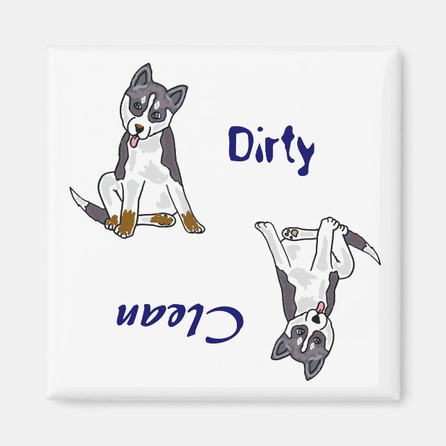 OM- Geschirrspülmaschine "Dirty Paws" Magnet (Vorne)