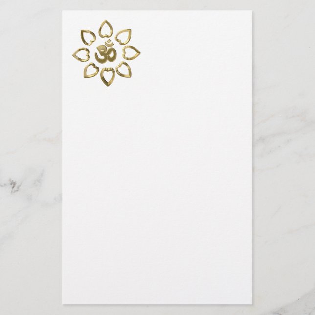 Om goldenes Symbol Briefpapier (Vorderseite)