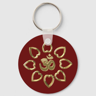 Om goldenes Symbol Schlüsselanhänger