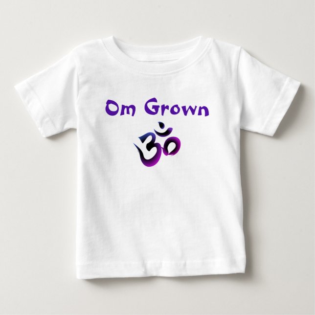 Om Grown Dark Purple Baby Tee (Vorderseite)