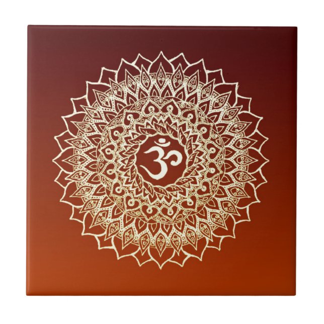 OM-HINDU-SYMBOL FLIESE (Vorderseite)