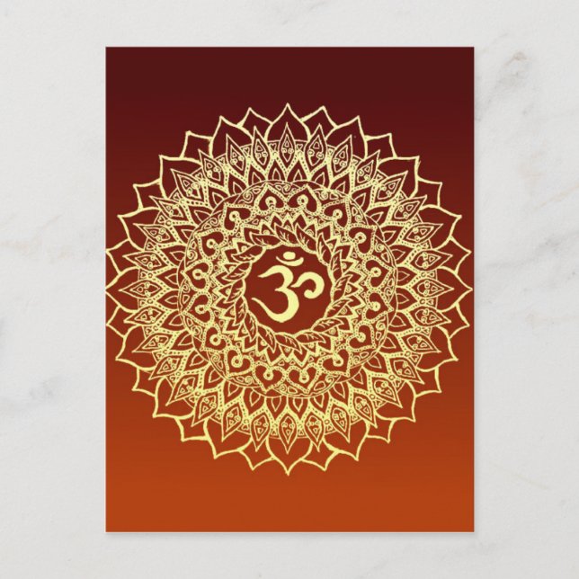 OM HINDU SYMBOL POSTKARTE (Vorderseite)