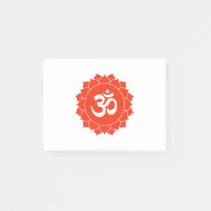 Om in Lotus, Yoga-Design für heilige Meditation Post-it Klebezettel