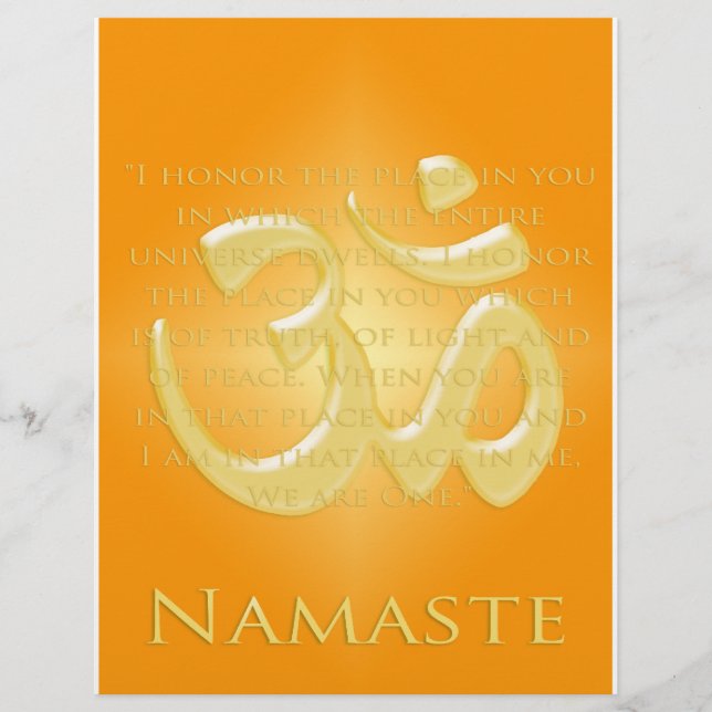 Om in Orange & Gold - Namaste Flyer (Vorne)