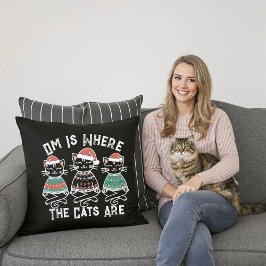 Om ist, wo die Katzen sind festliche Thrombozyt Kissen