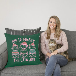 Om ist, wo die Katzen sind festliche Thrombozyt Kissen
