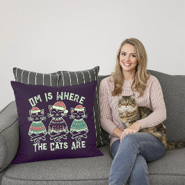 Om ist, wo die Katzen sind festliche Thrombozyt Kissen