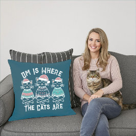 Om ist, wo die Katzen sind festliche Thrombozyt Kissen