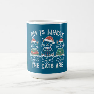 Om ist wo die Katzen sind - Funny Yoga Weihnachten Kaffeetasse