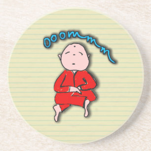 OM-Junge in der roten Meditation Getränkeuntersetzer