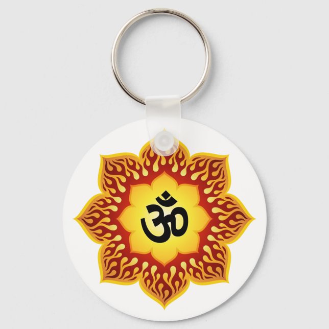 Om Lotus Fire Schlüsselanhänger (Vorderseite)
