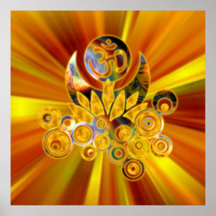 Om Lotus Gelborange Zoom Poster