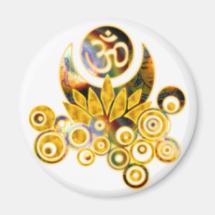 Om Lotus Magnet