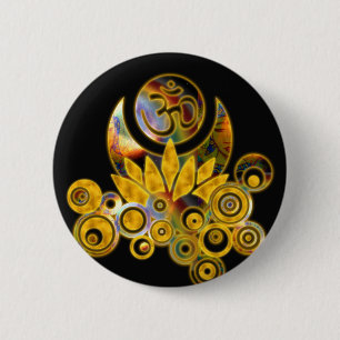 Om Lotus schwarz Button
