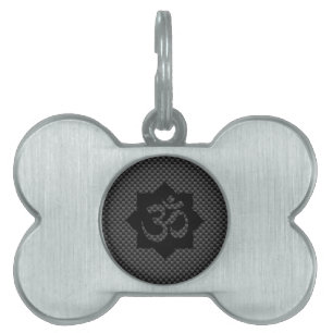 OM Lotus Spiritualität Yoga im Carbon Fibre Style Tiermarke