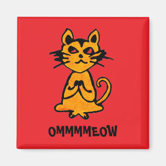 Om Magnet de chat - Dons de Yoga amusants