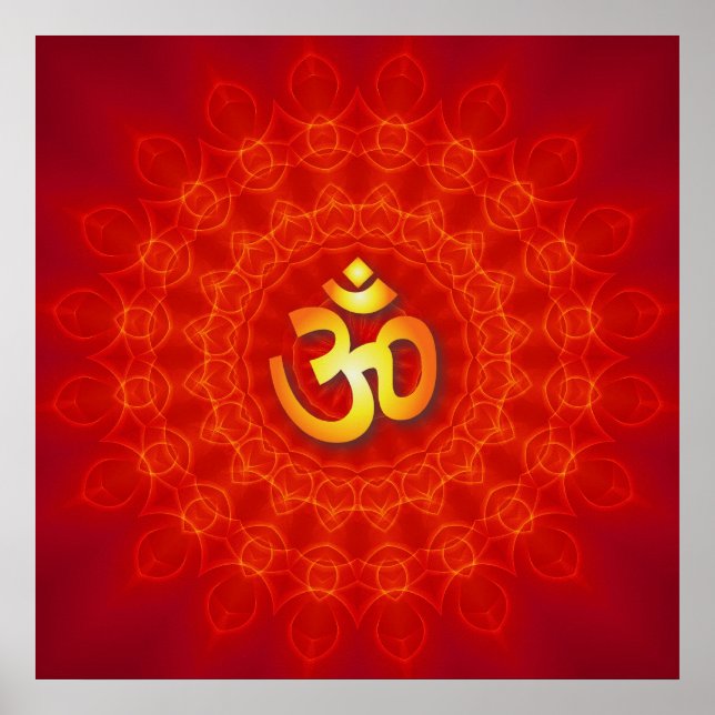 Om Mandala Design Poster (Vorne)