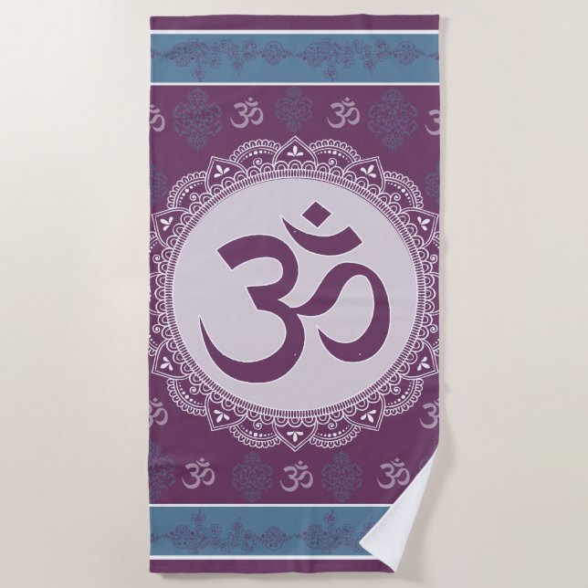 OM Mandala - Strandhandtuch (Vorderseite)