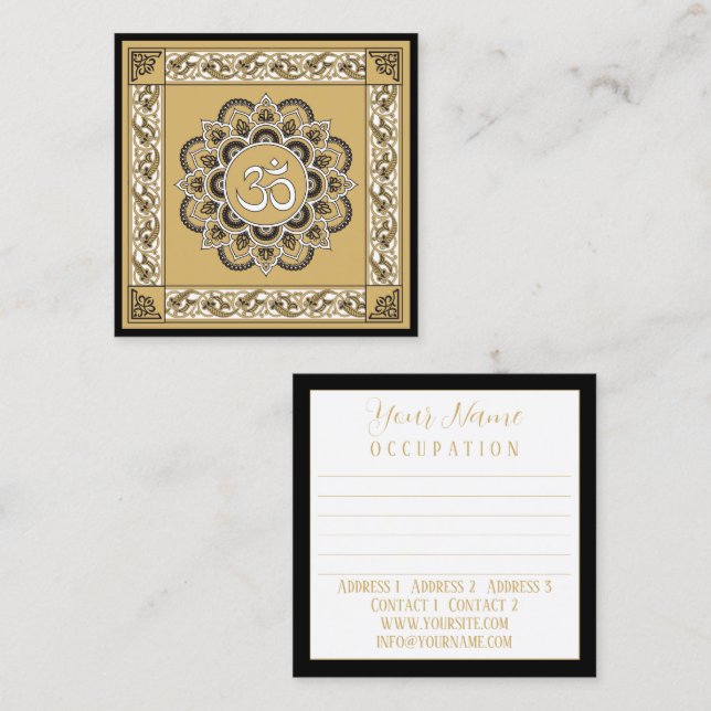 OM Mandala - Visitenkarte (Vorne/Hinten)