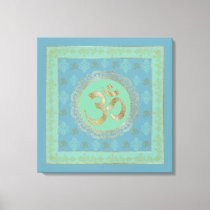 OM Mandala - Wrapped Canvas Leinwanddruck