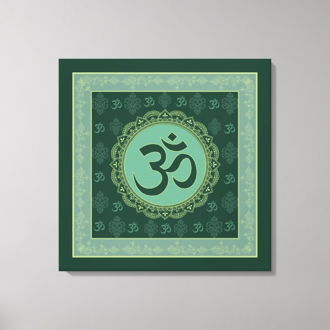 OM Mandala - Wrapped Canvas Leinwanddruck (Vorderseite)