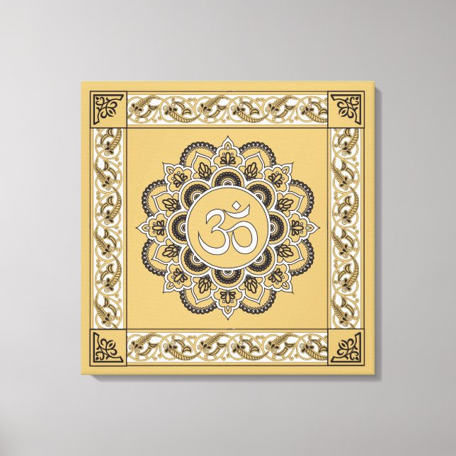 OM Mandala - Wrapped Canvas Leinwanddruck (Vorderseite)