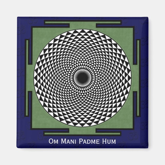Om Mani Padme Hum chant Magnet (Vorne)