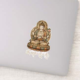 Om Mani Padme Hum Chenrezig Mitgefühl-Mantra Aufkleber