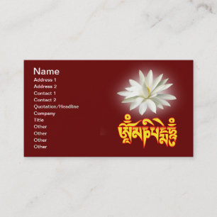 Om mani padme hum mantra visitenkarte