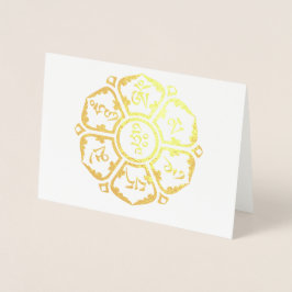 Om Mani Padme Hum Tibetan Mantra Chenrezig Folienkarte