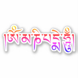 Om Mani Padme Hum tibetisch-buddhistisches Mantra Aufkleber
