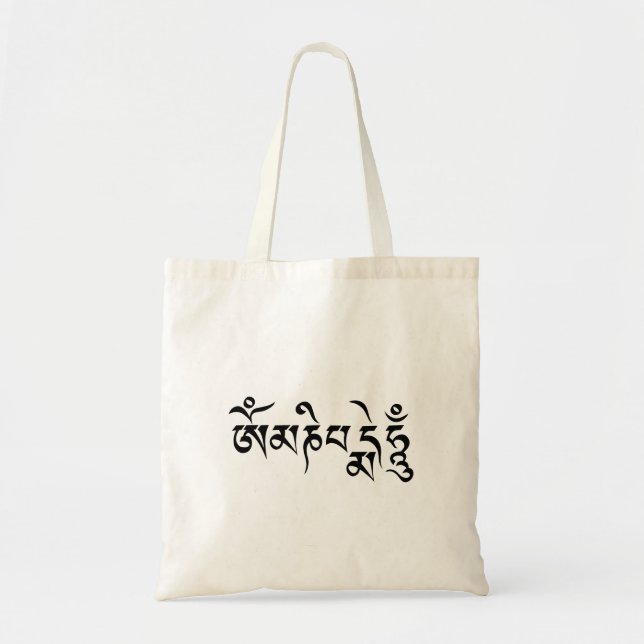 Om Mani Padme Hum Tragetasche (Vorne)