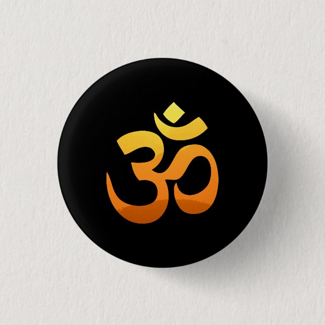 Om Mantra Symbol Asana Relax Medizin Yoga Button (Vorderseite)